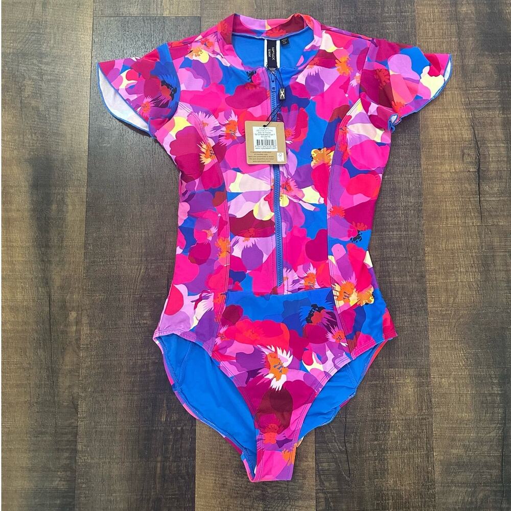 NWT Nip Tuck Poppies Geneva Sunsafe Tummy Control One Piece Swimsuit Size 8 - Picture 3 of 12